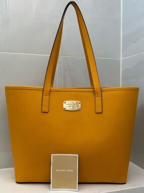 Michael Kors Mustard Yellow Saffiano Tote